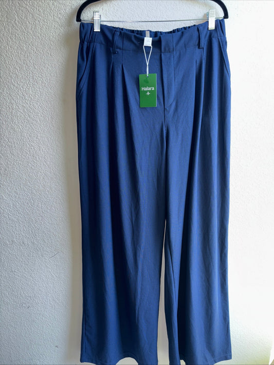 Halara blue wide leg pleated pant size XL new with tags women’s