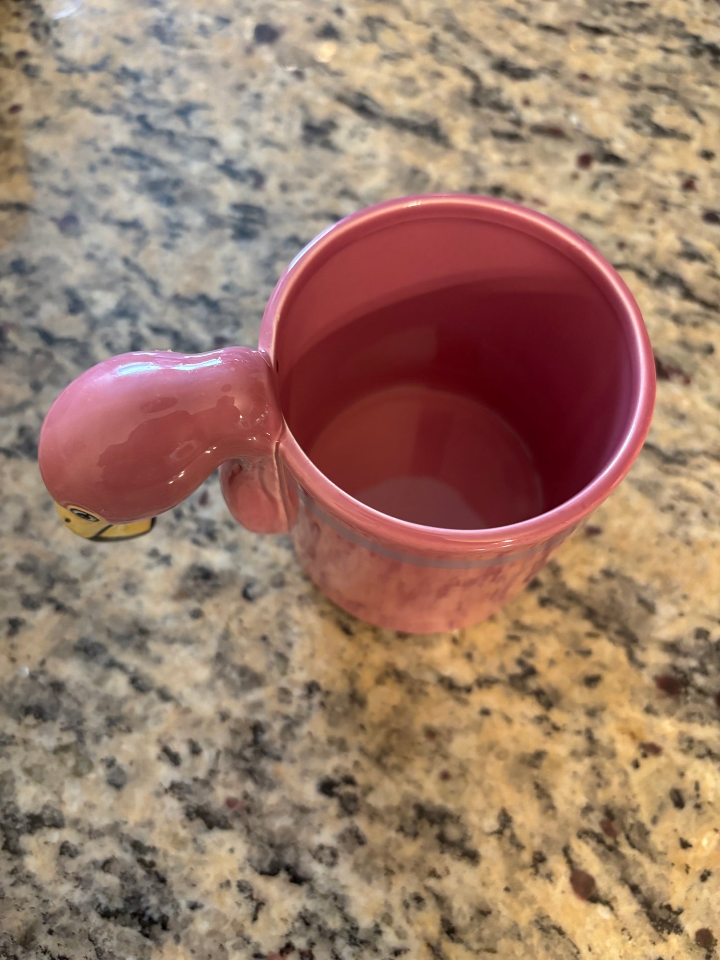 Vintage 1986 Ceramic 3D Pink Flamingo Mug