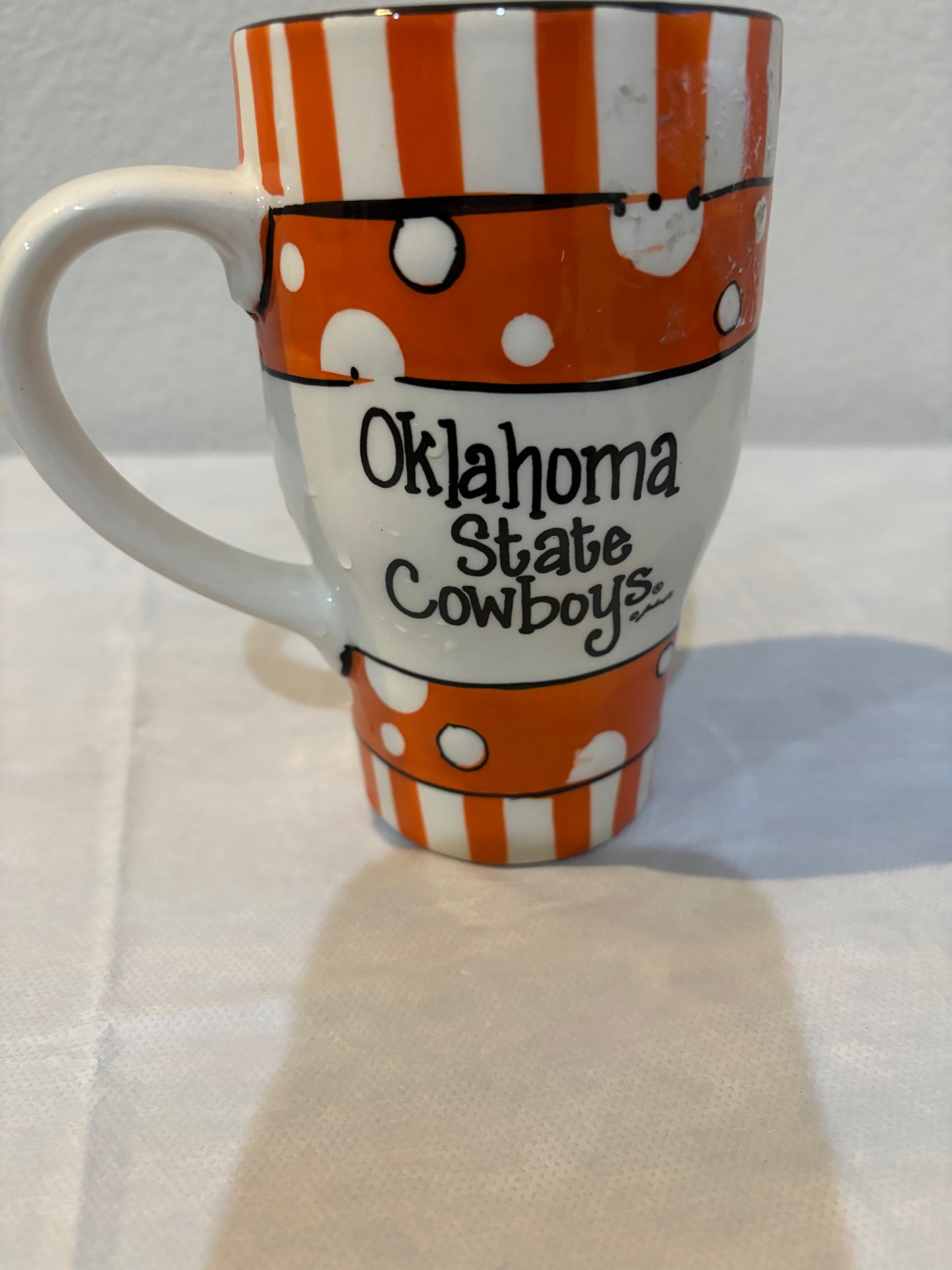 Oklahoma State University OSU Cowboys Orange & White Mug