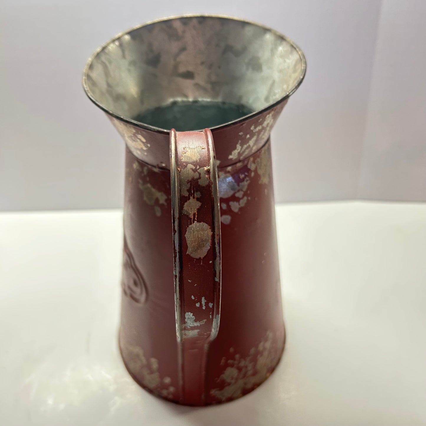 Duitsman’s Rustic Distressed Red Metal Pitcher