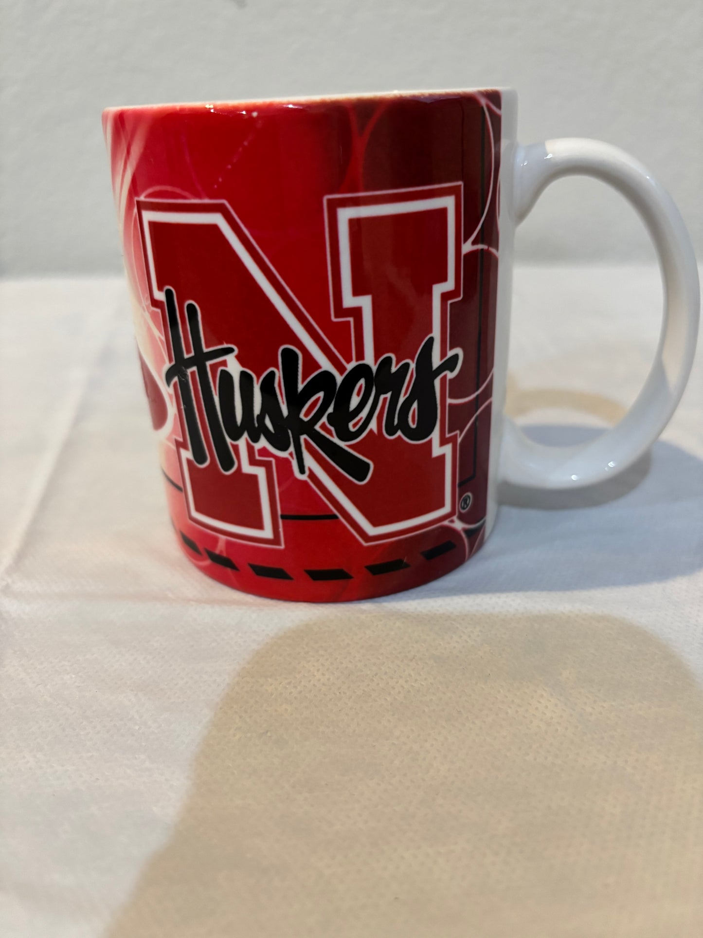 Nebraska Huskers Red & White Mug