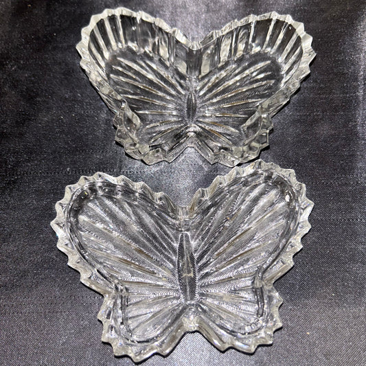 Butterfly Crystal Glass Trinket dish