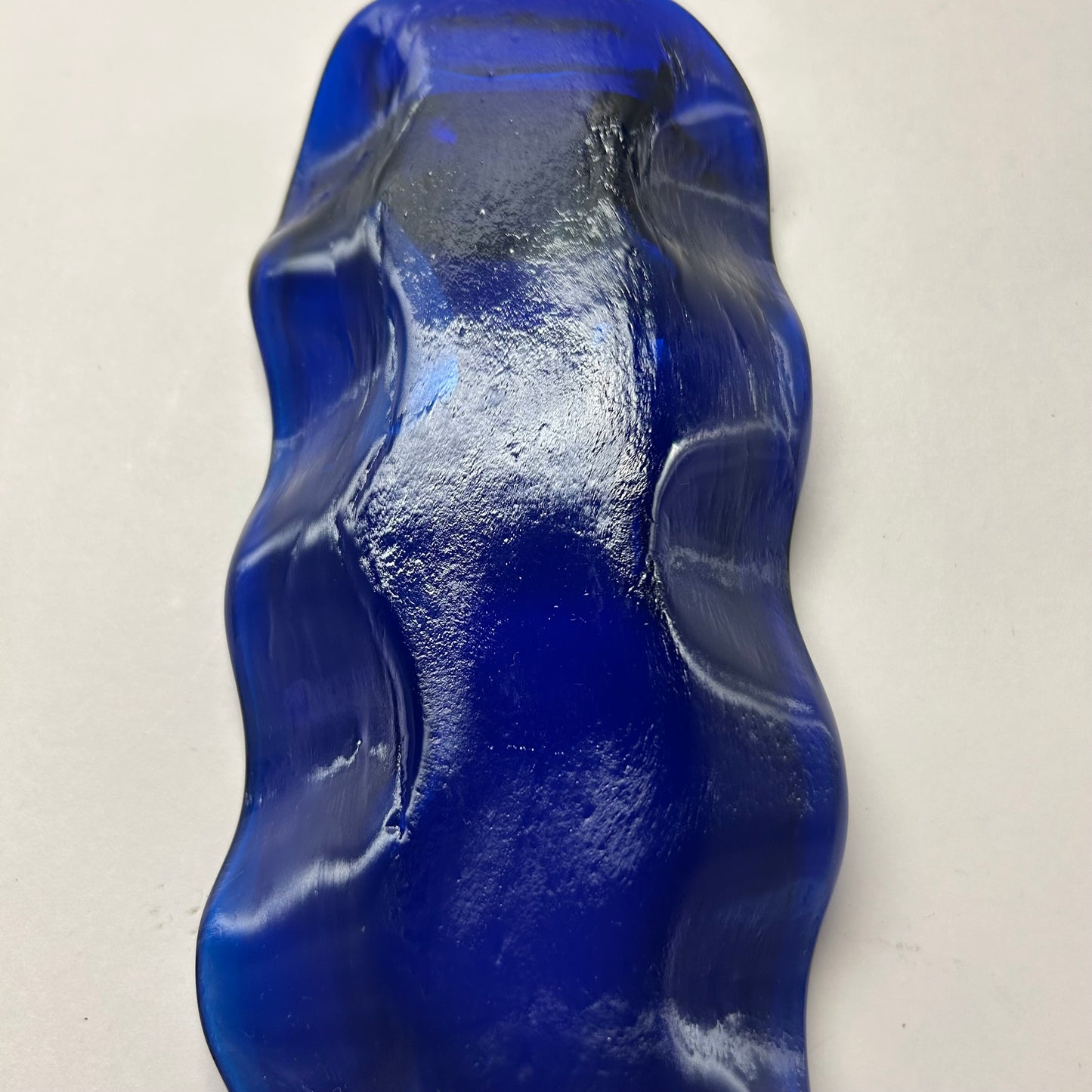 Cobalt Blue Glass bottle shape, Utensil Rest