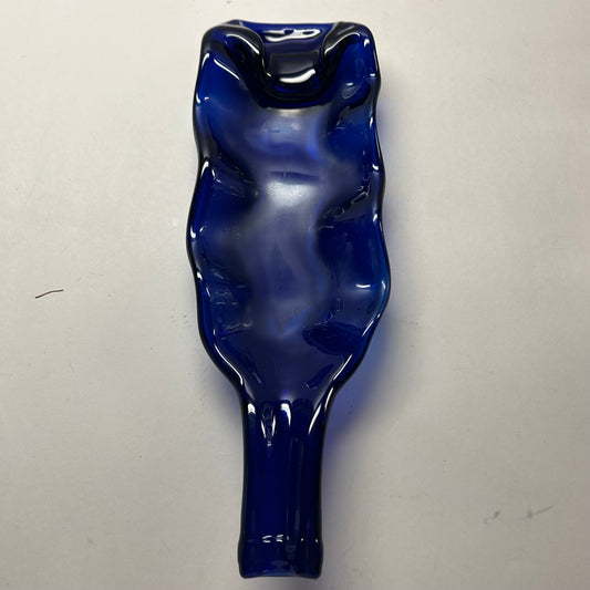 Cobalt Blue Glass bottle shape, Utensil Rest