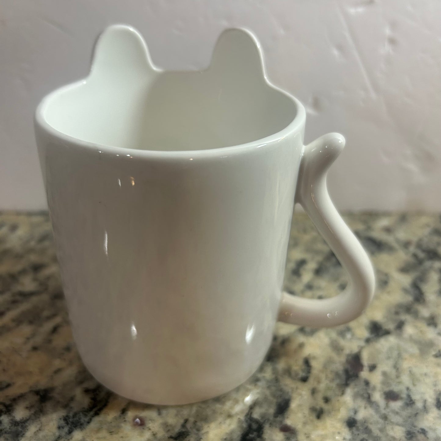 Cat Mug White with Whisker Design