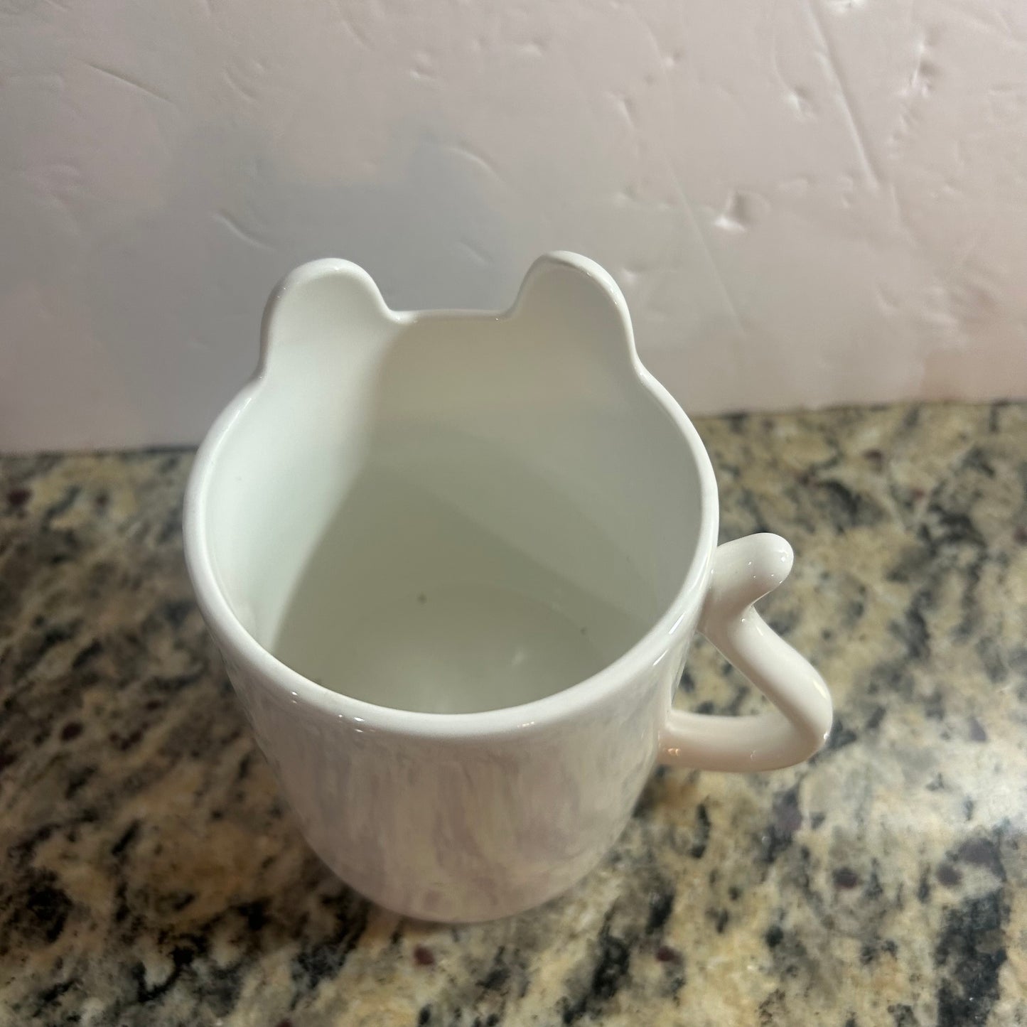 Cat Mug White with Whisker Design
