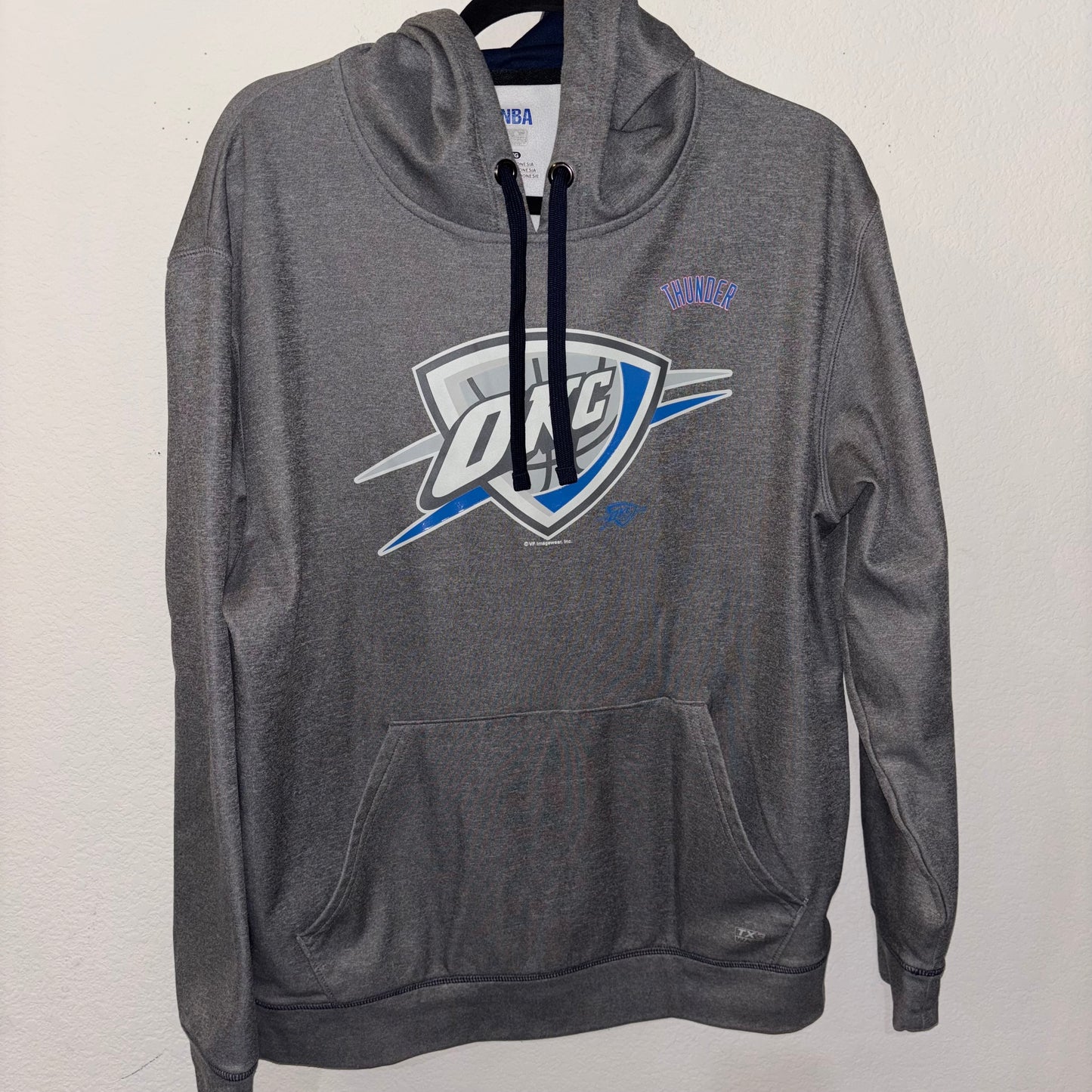 NBA OkC Blue & Gray Hoodie size large