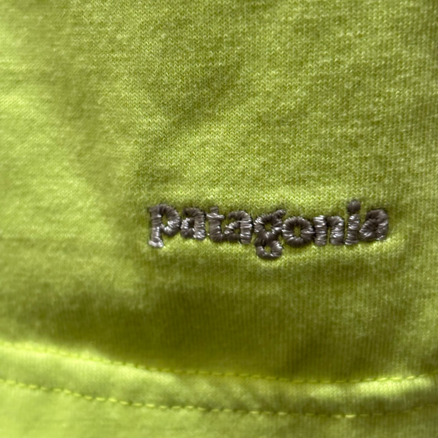 Patagonia lime green golf polo mens large
