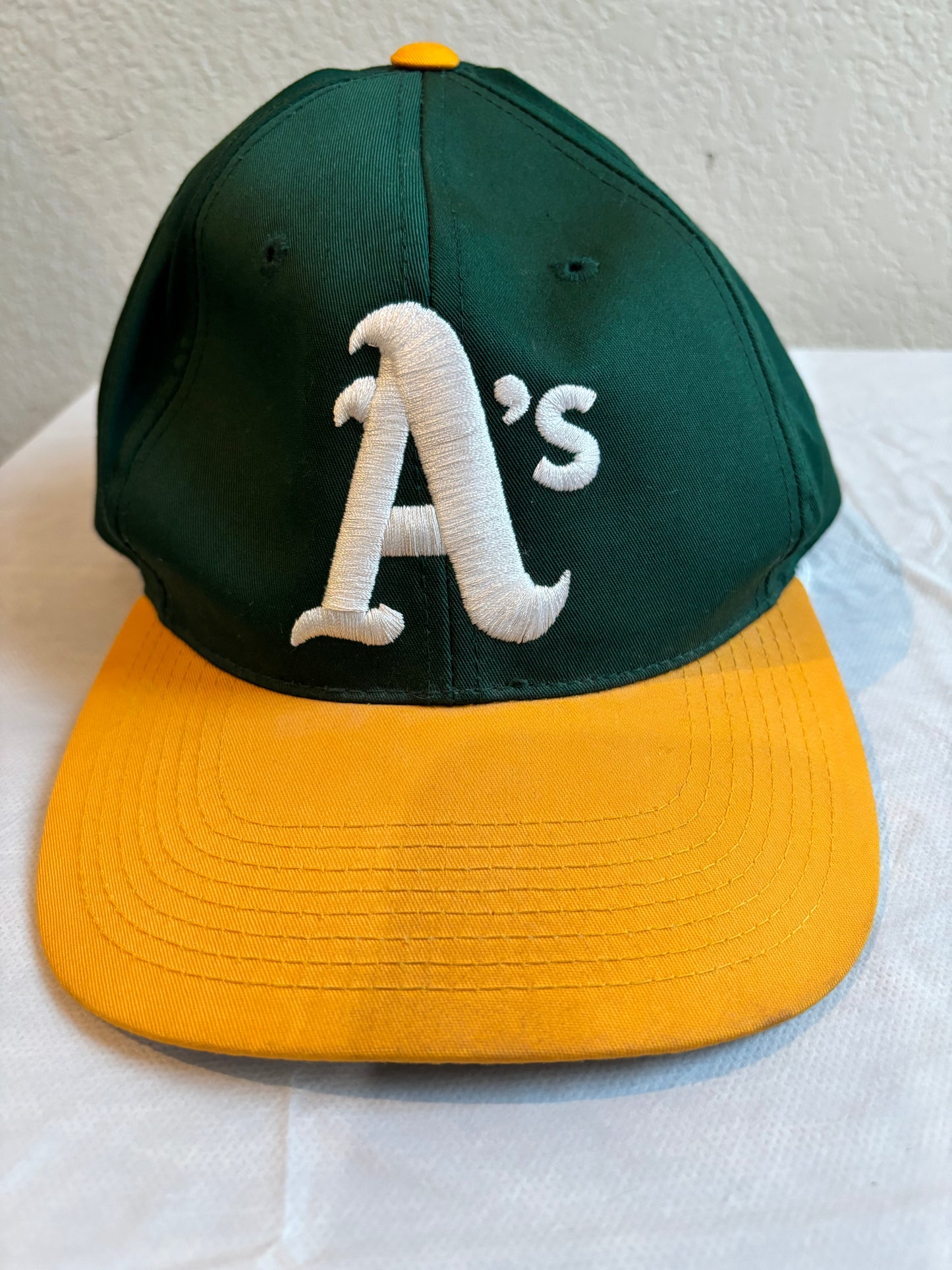 Oakland A’s baseball Green and Yellow (A’s) adjustable snap hat