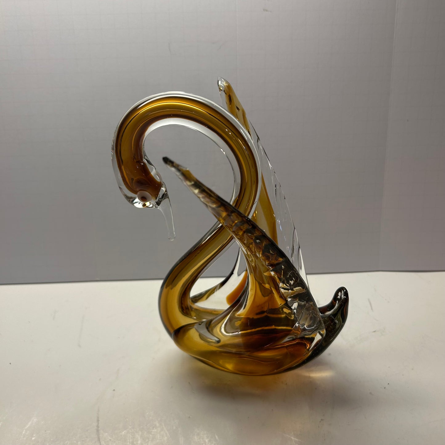 Glass Swan Sculpture Home Decor