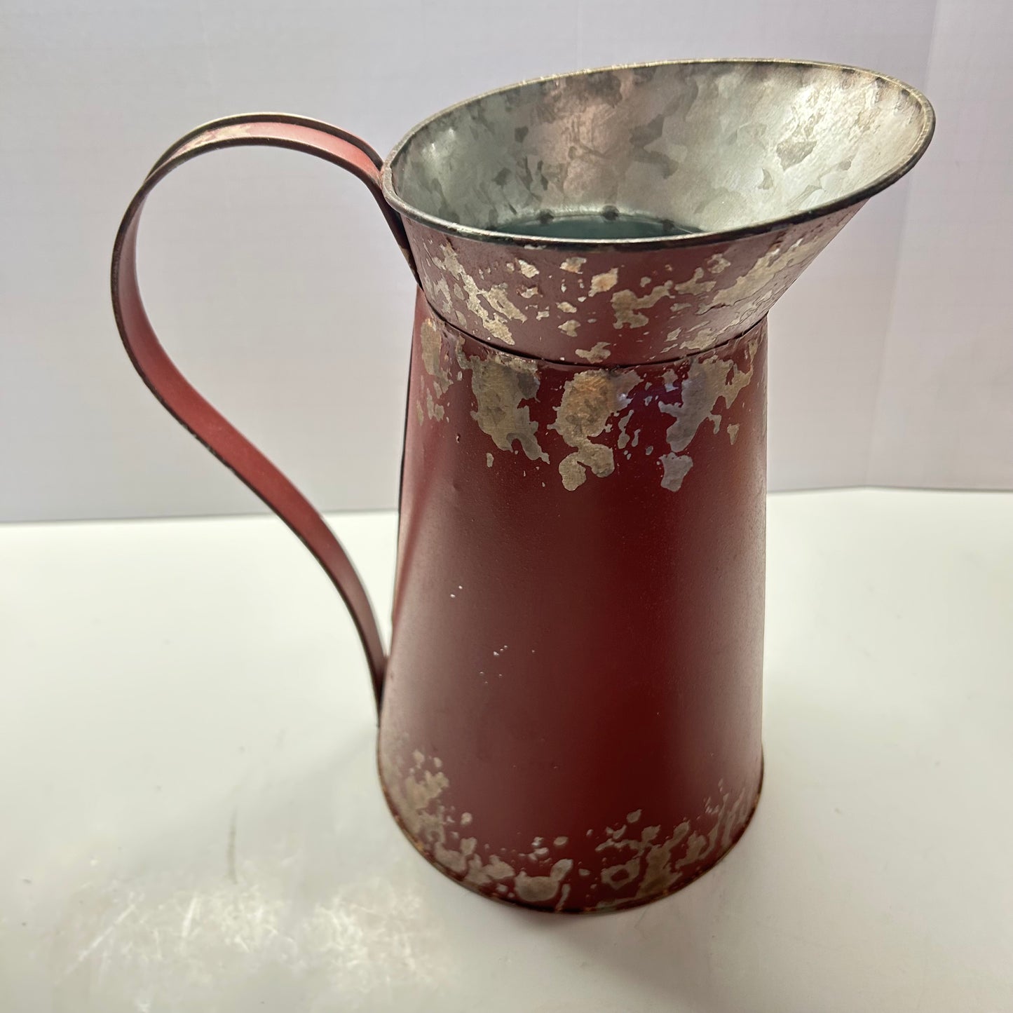 Duitsman’s Rustic Distressed Red Metal Pitcher