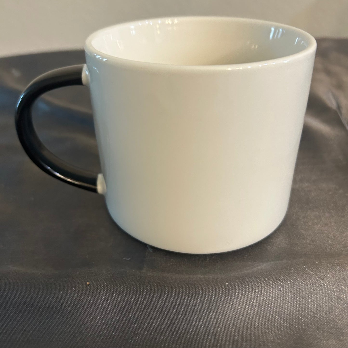 Mug white with black handle “My friend has four paws” 8oz