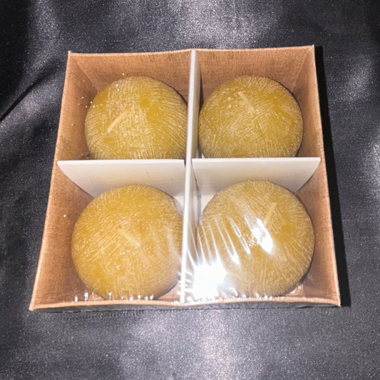 Candles sphere shaped unscented set of 4