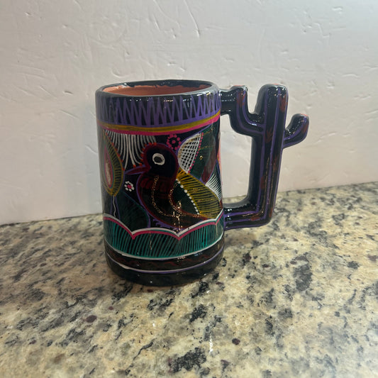 Peacock Multicolored Mug from Mexico