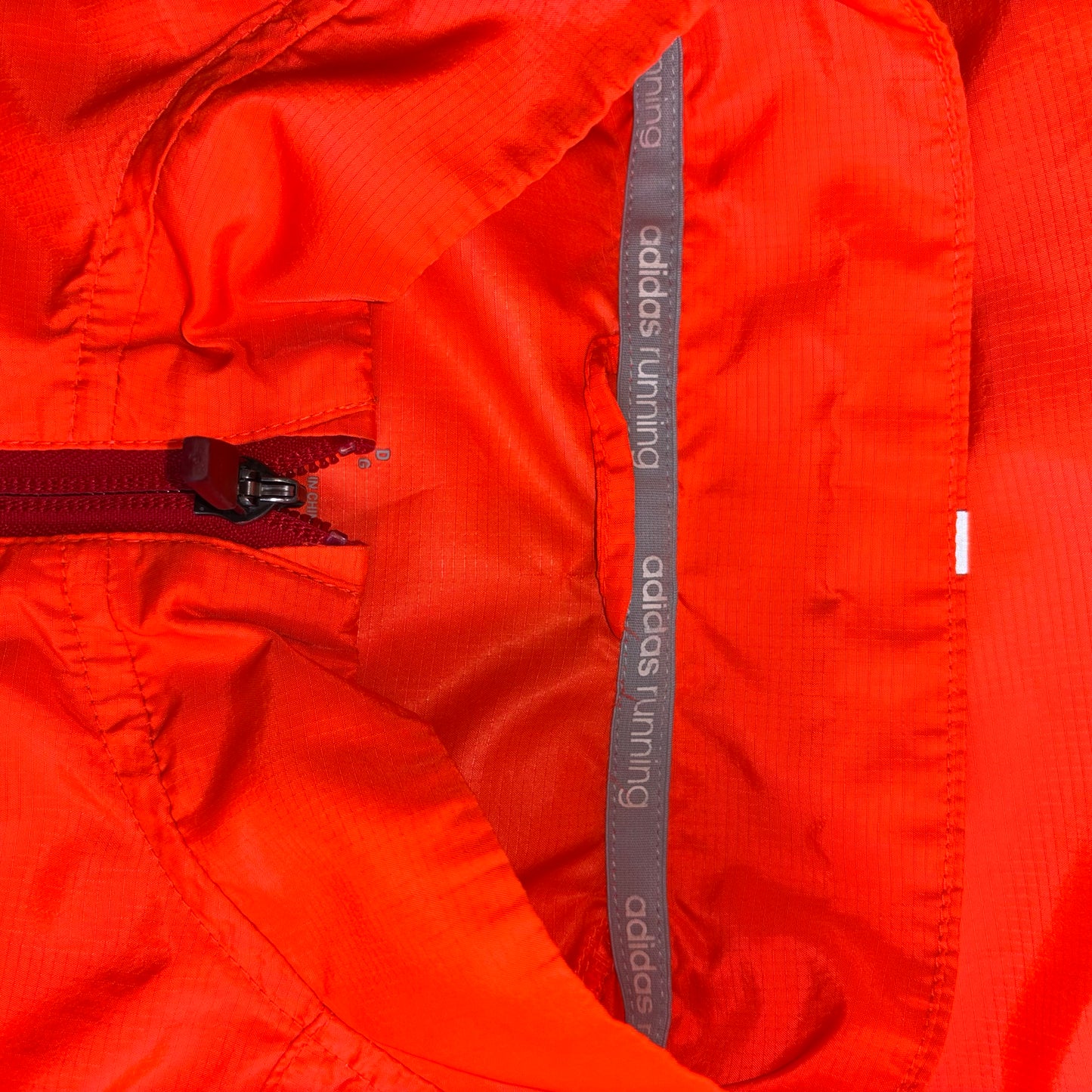 Adidas neon orange windbreaker, lightweight size XL men’s reflective