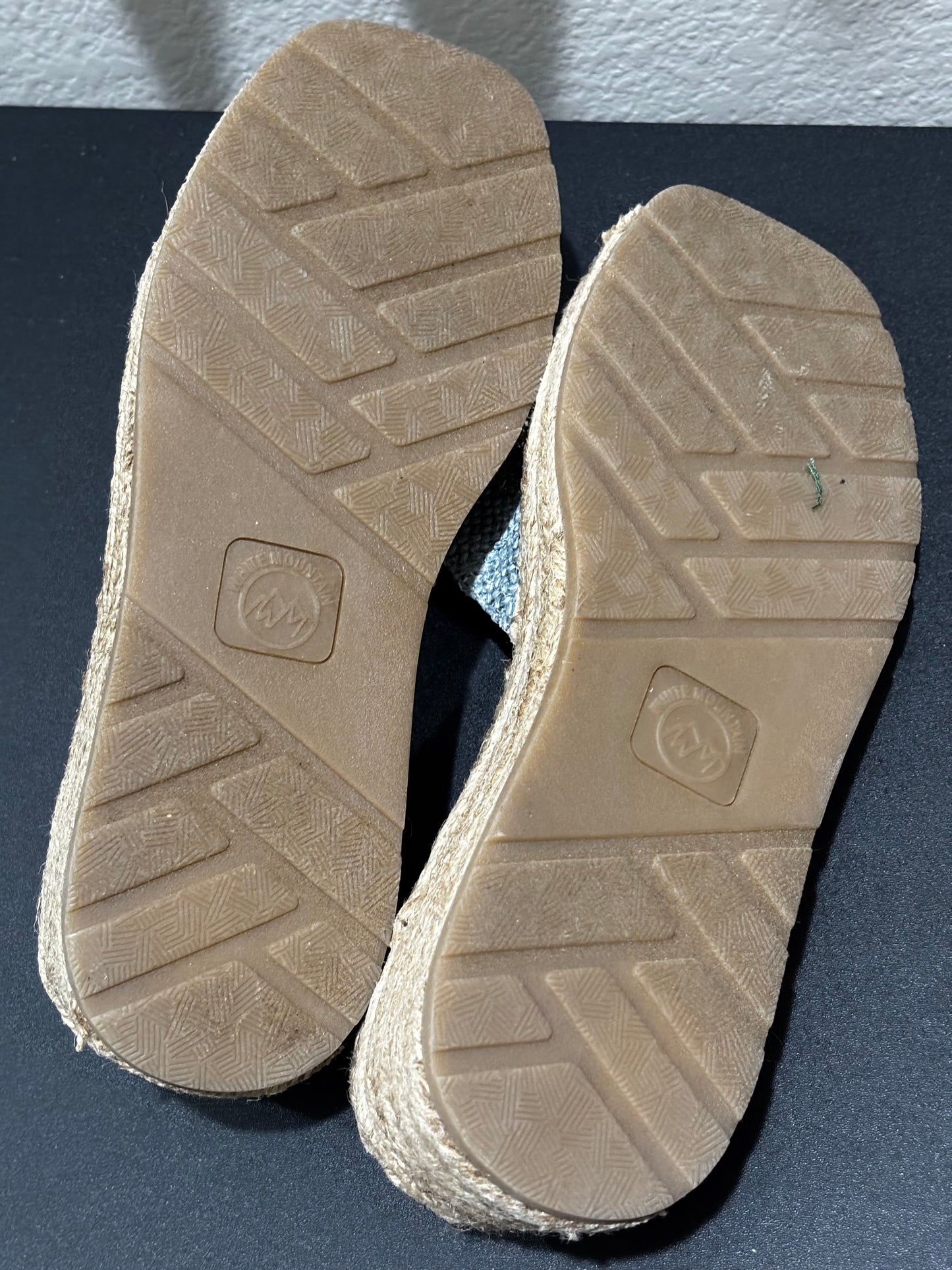 White Mountain Women’s Jean Jewel Embellished Wedge Espadrille Shoes size 8