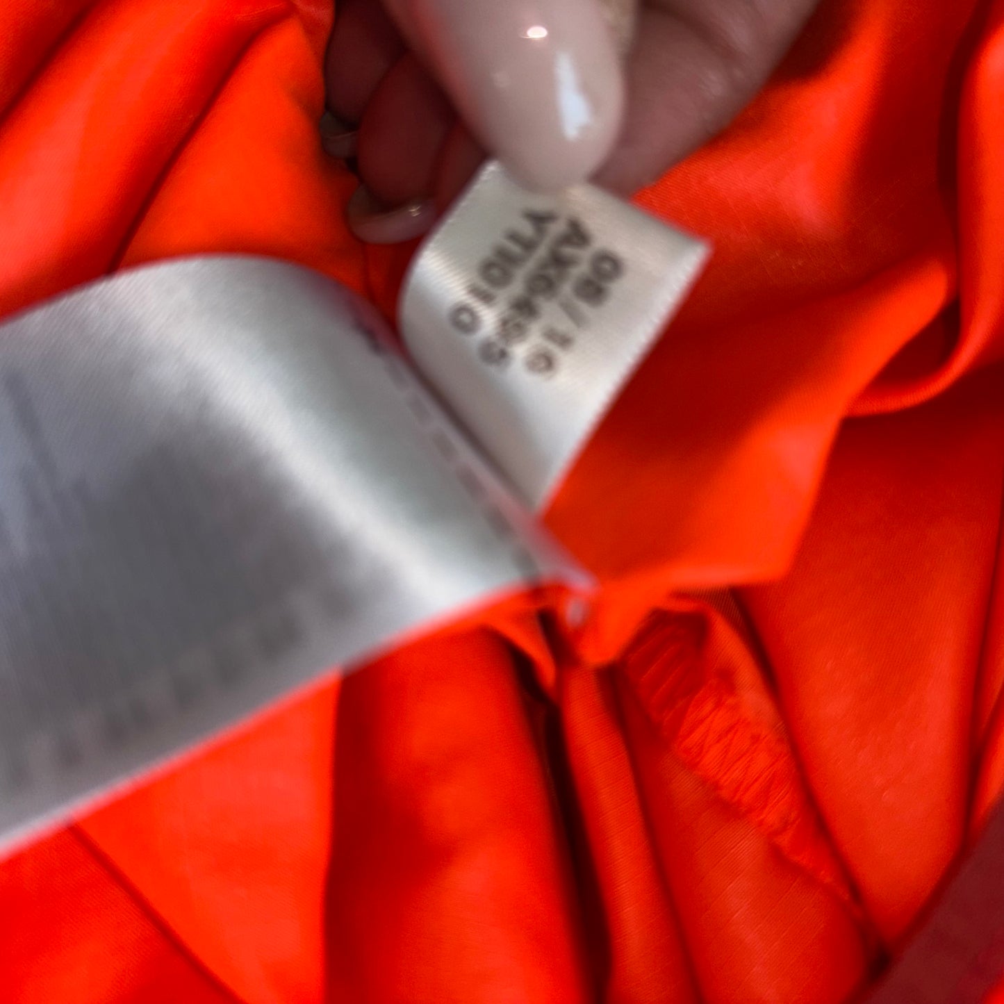 Adidas neon orange windbreaker, lightweight size XL men’s reflective