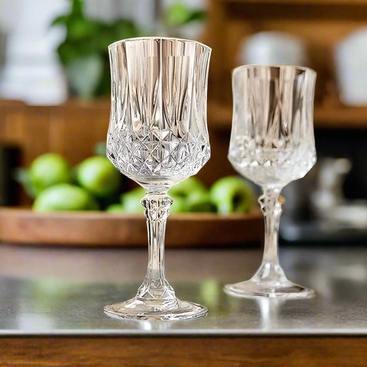 Vintage Cristal D’Arques-Durand Longchamp Crystal Wine Glasses 6.5in (Set of 4)
