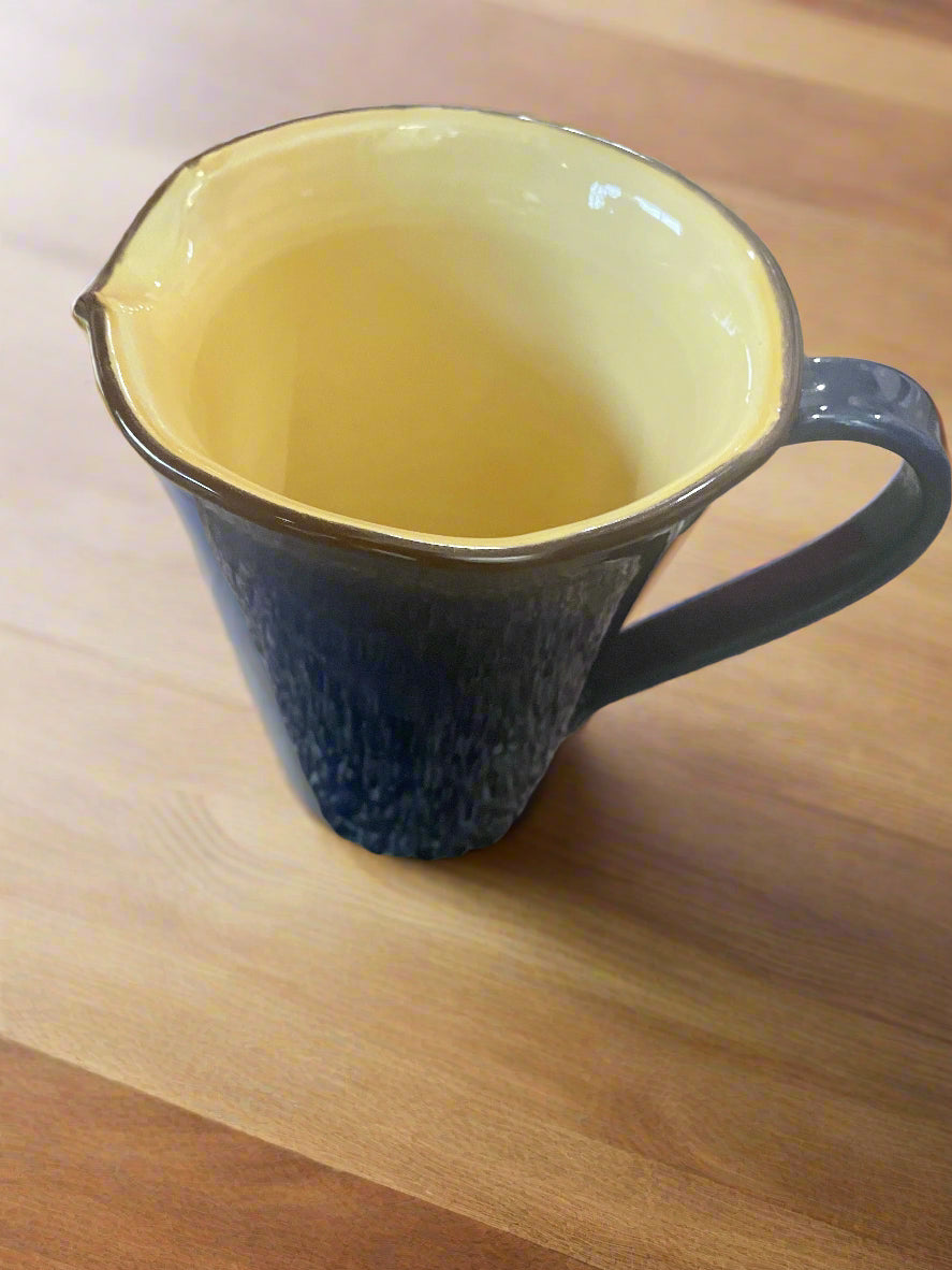 Vintage Crate & Barrel Dark Blue Pitcher Made in Italy