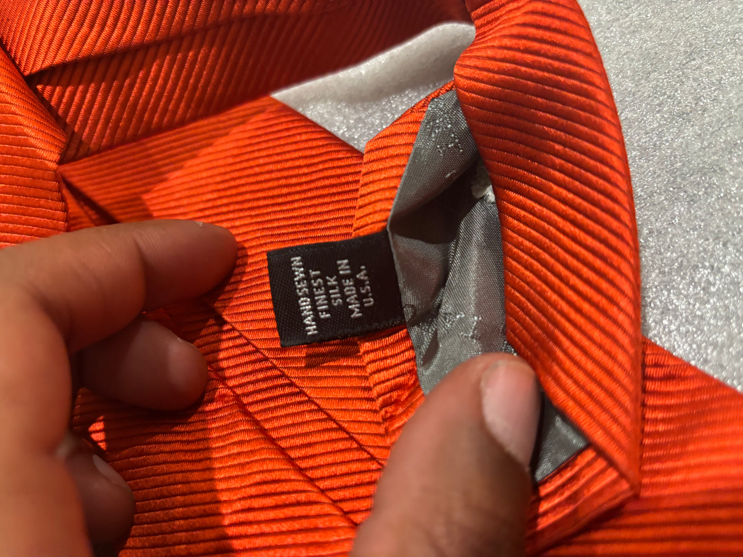 Robert Talbott Nordstrom Orange Silk Tie 58in