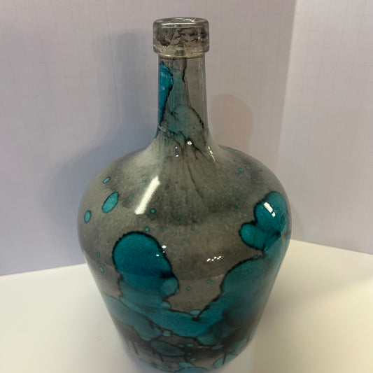 Beautiful Gray and Turquoise Vase