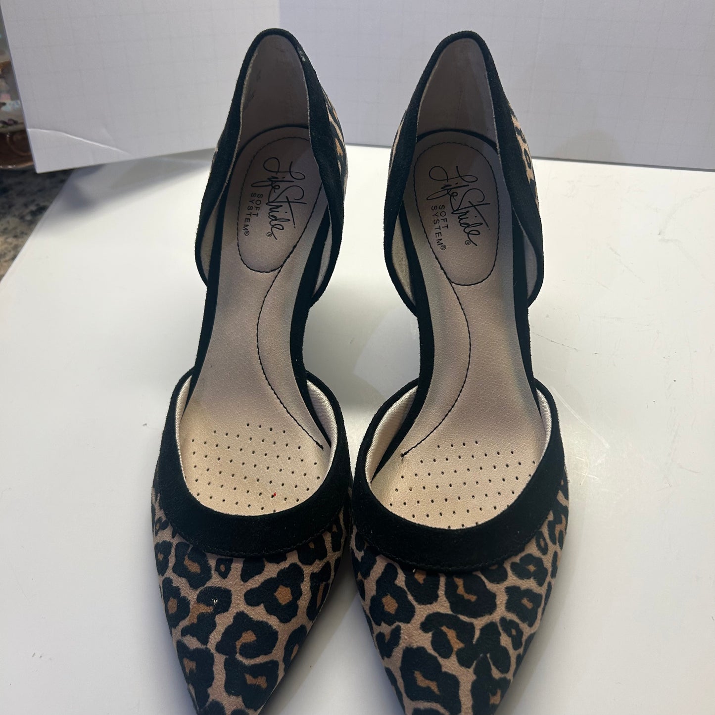 Life Stride Leopard High Heels Womens size 9 New