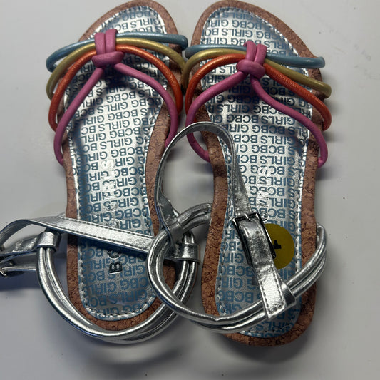 BCBG Multicolor and Silver Colored Girls Sandal(size1)