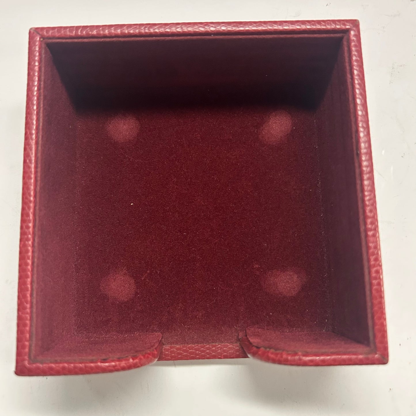 RED VEGAN LEATHER PICTURE FRAME COASTERS
