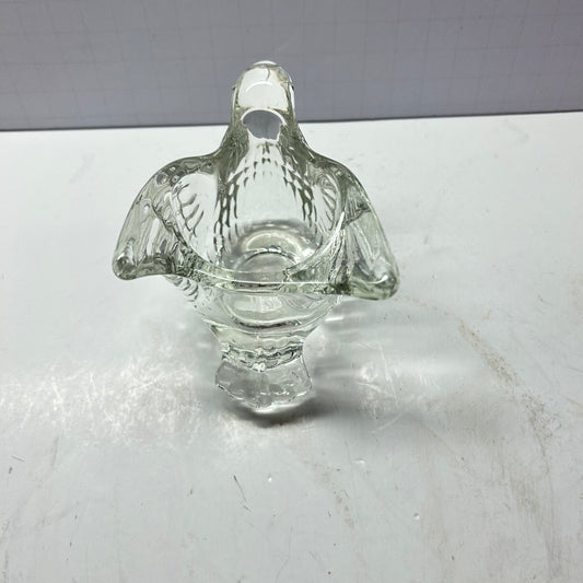 Avon Vintage Crystal Candle Holder Dove In Flight Bird