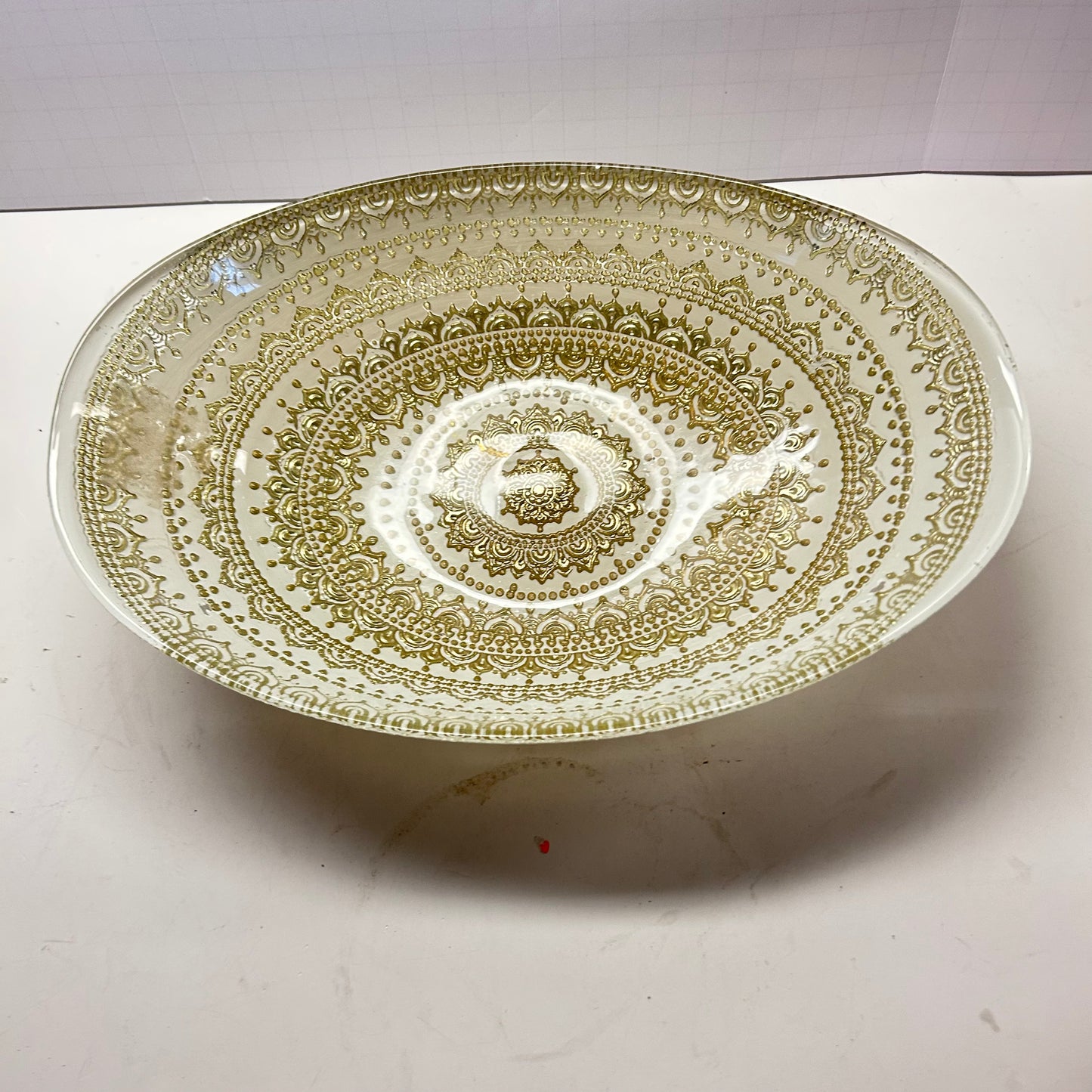 Gold and White Decorative Bowl