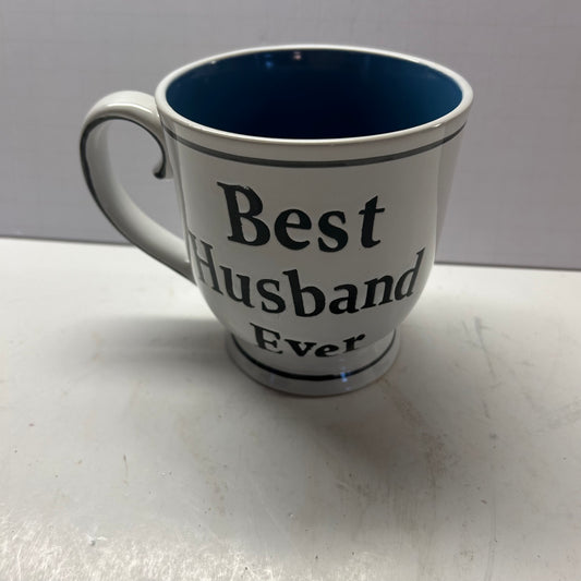"Best Husband Ever" Mug White w/ Blue Interior & Trim