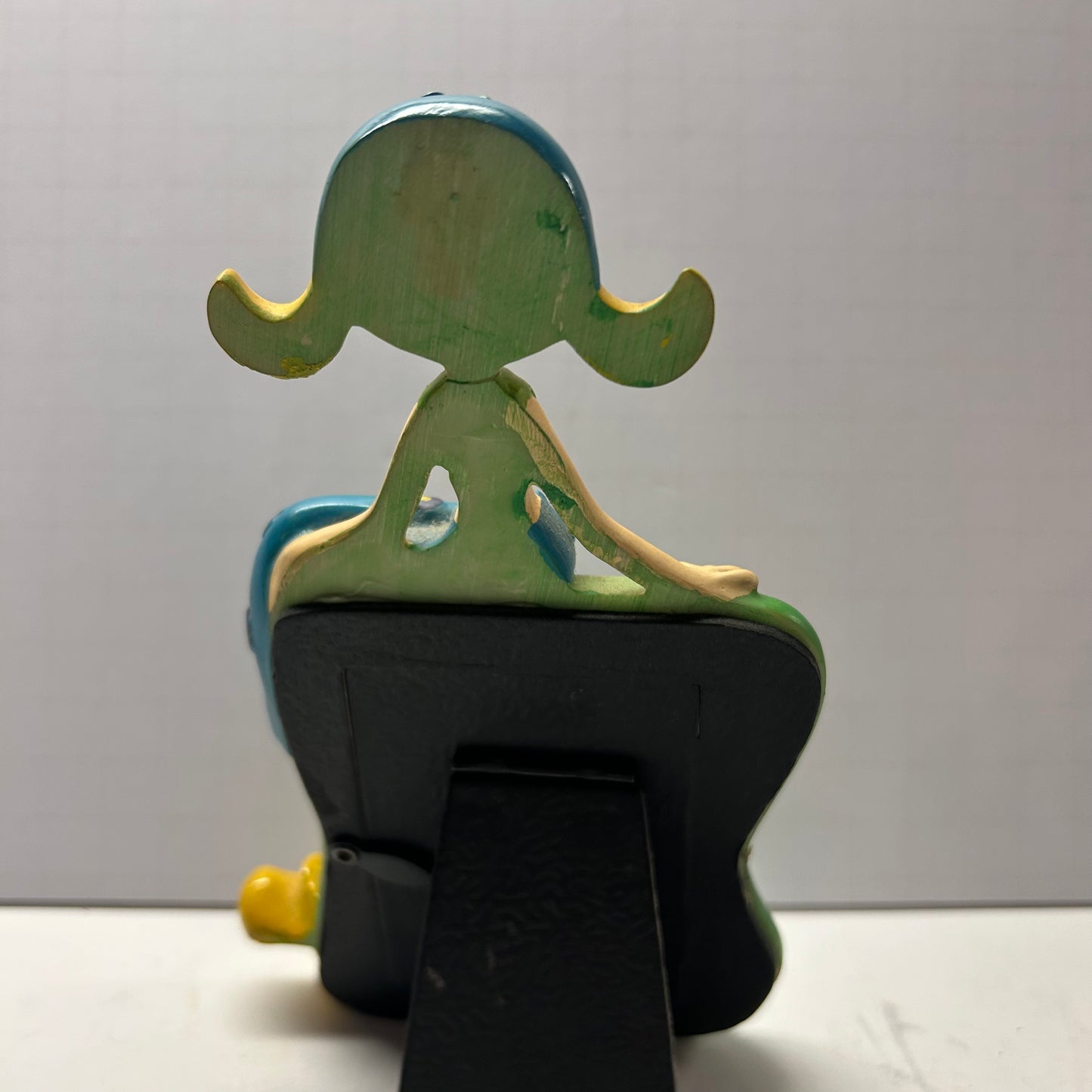 Whimsical 3-D Picture Frame with Girl Sitting On Top 3x3”