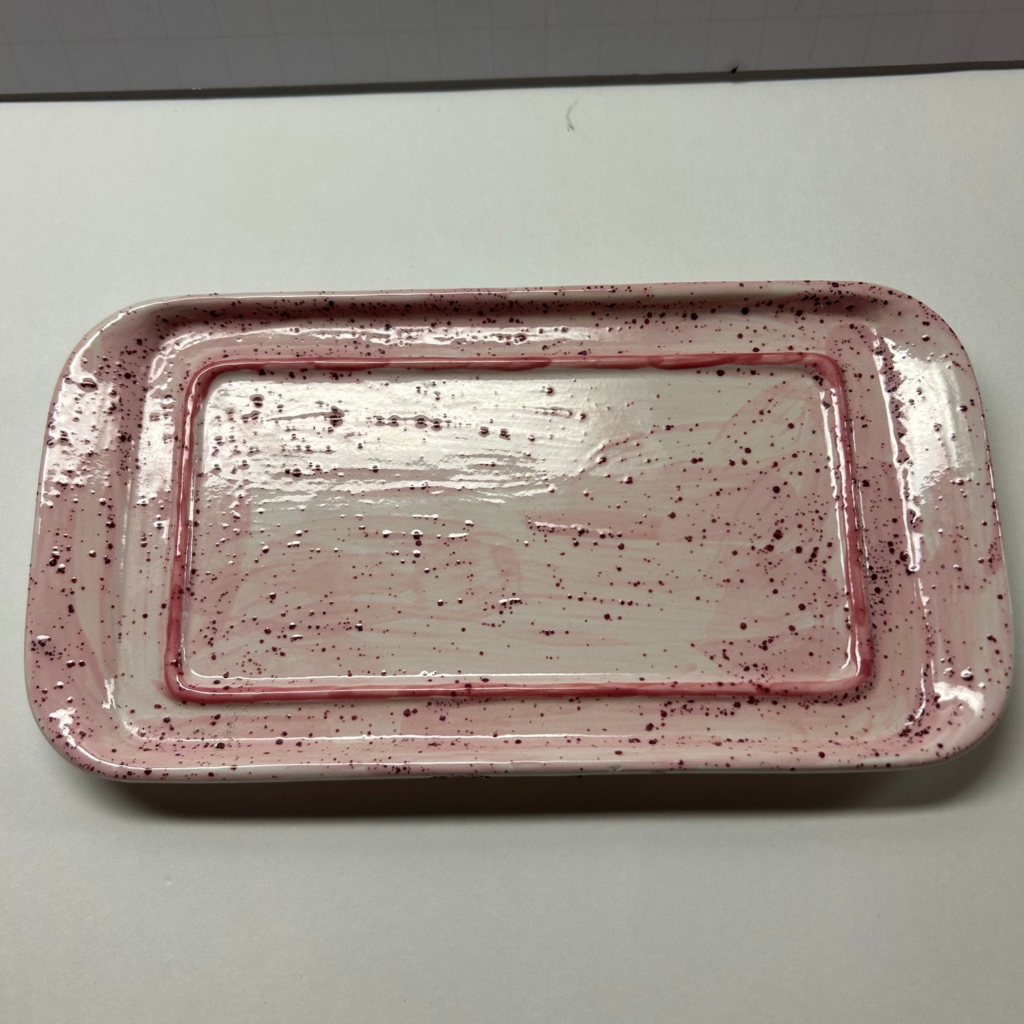 Pink ceramic Butter Dish (Handmade Pottery)