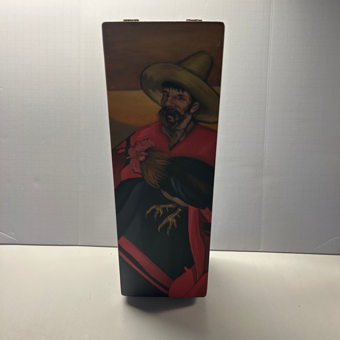 Hispanic Inspired Colorful Wood Wine/Liquor Storage Box