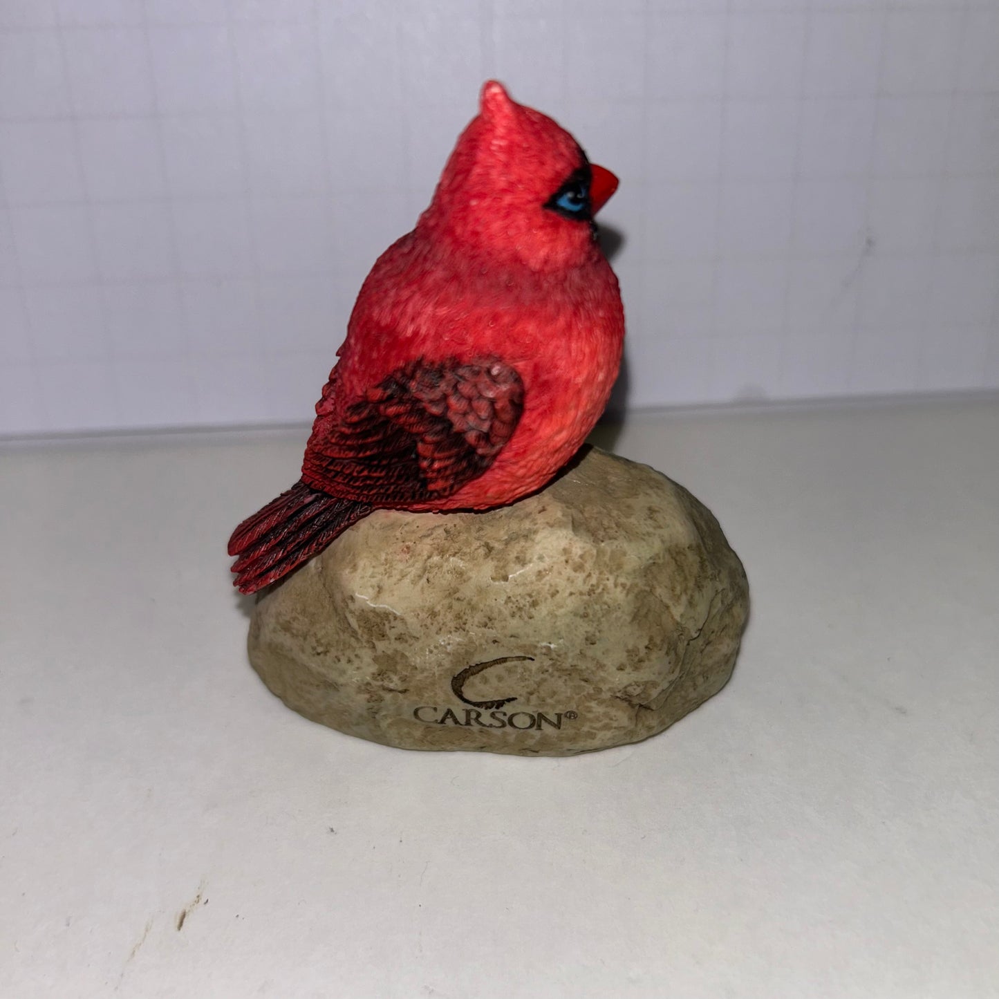 Red Robin Perched on a Stone w/ Love Engraved