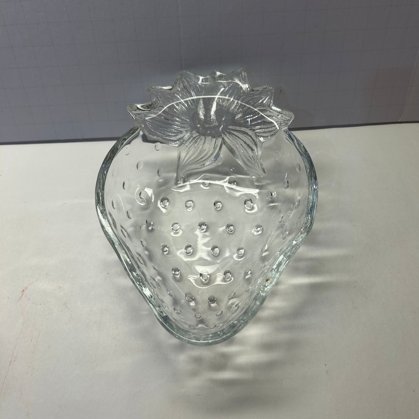 Glass Strawberry Trinket/ Candy Dish
