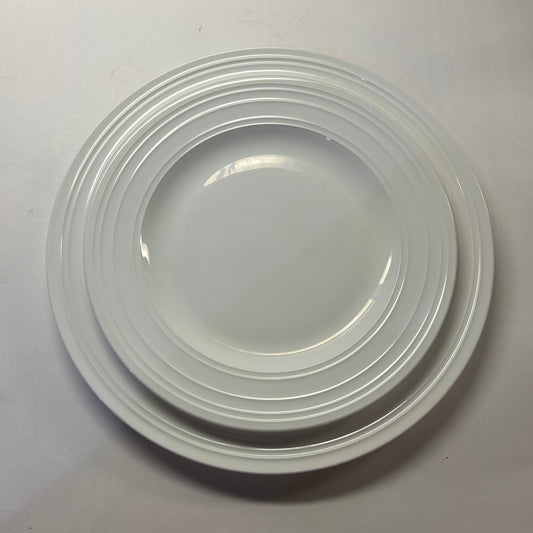 White Mikasa Plates (dinner and salad set of 4)