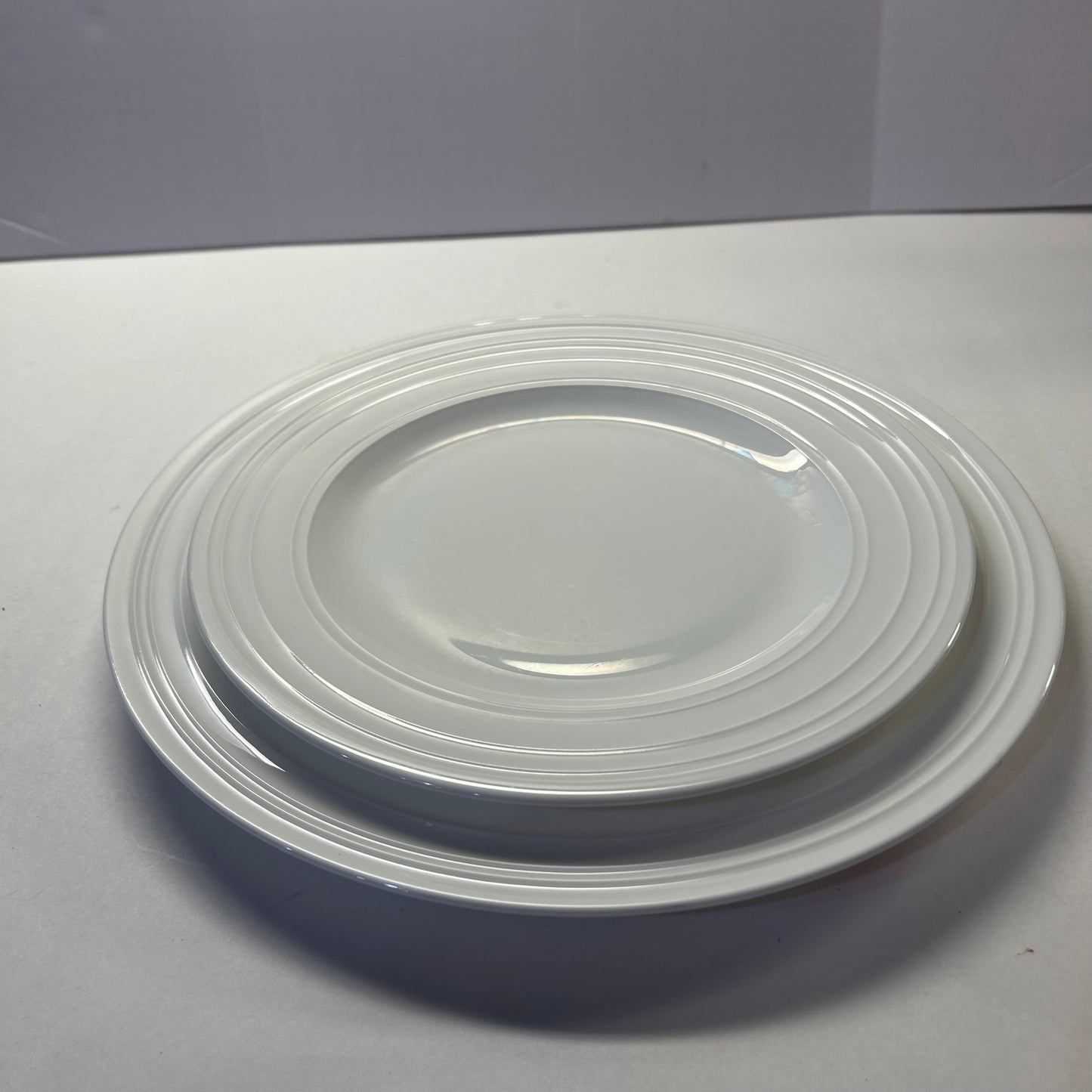 White Mikasa Plates (dinner and salad set of 4)