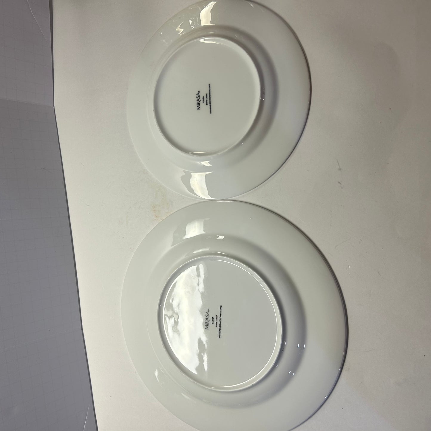 White Mikasa Plates (dinner and salad set of 4)
