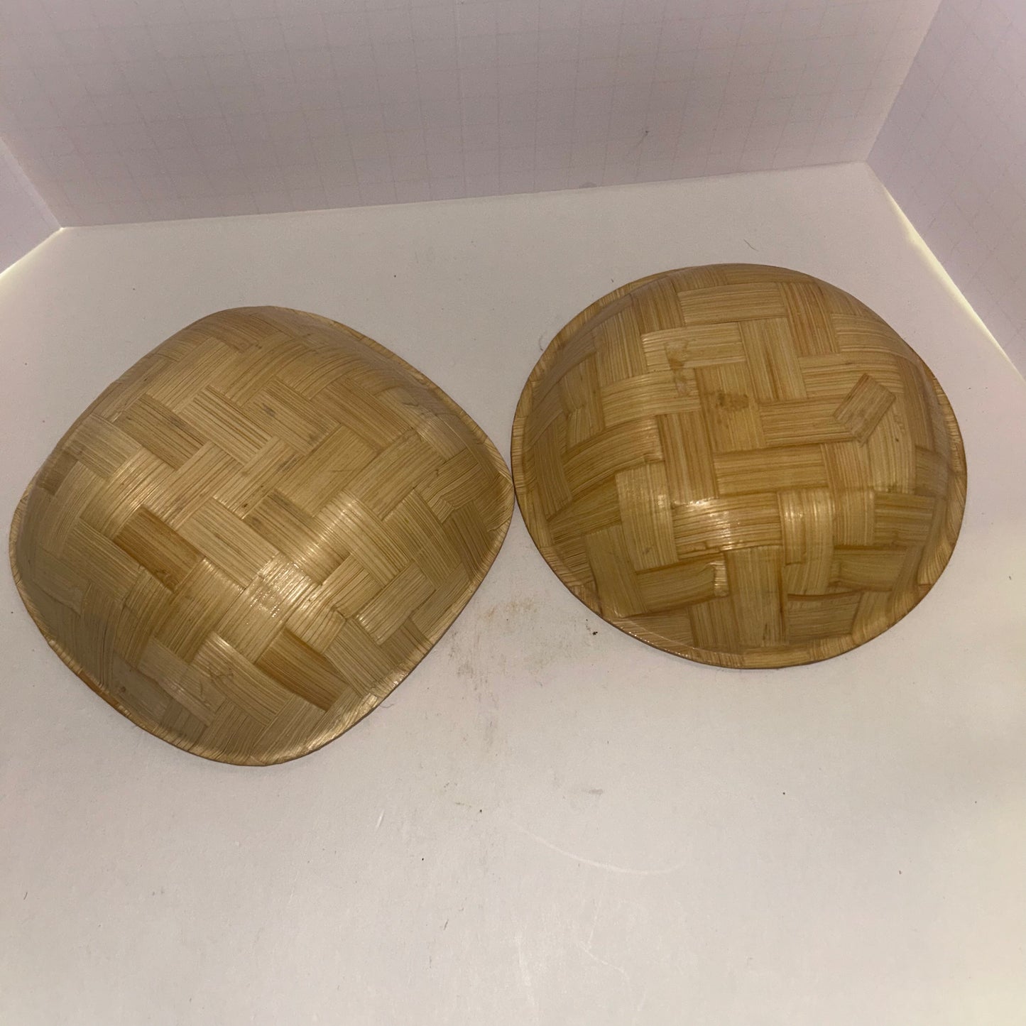 Vintage Small Wood Vegetable Themed Bowls (Set of 2)