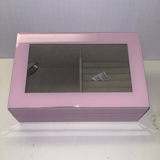 Pink Glass Jewelry Box new