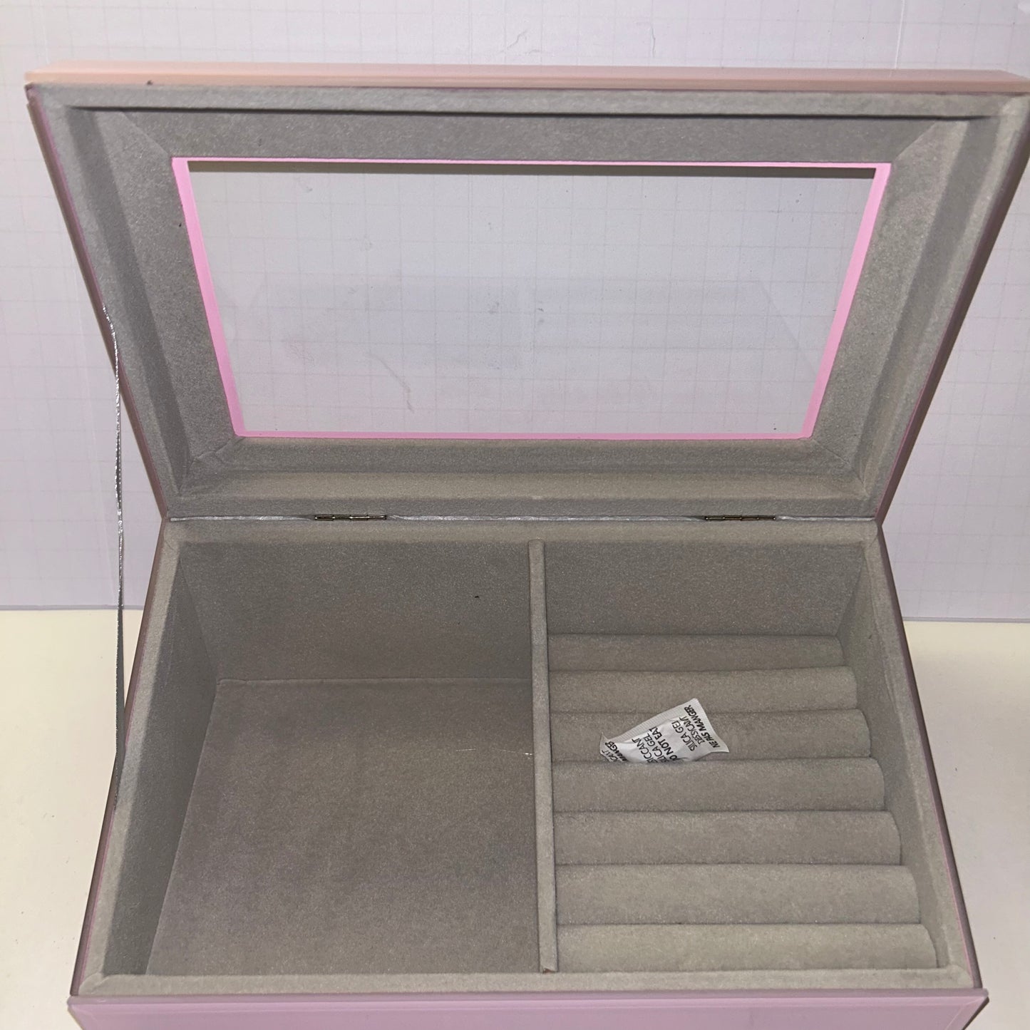 Pink Glass Jewelry Box