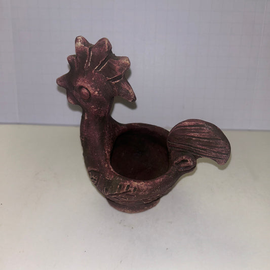 Red Rooster Pottery Sculpture