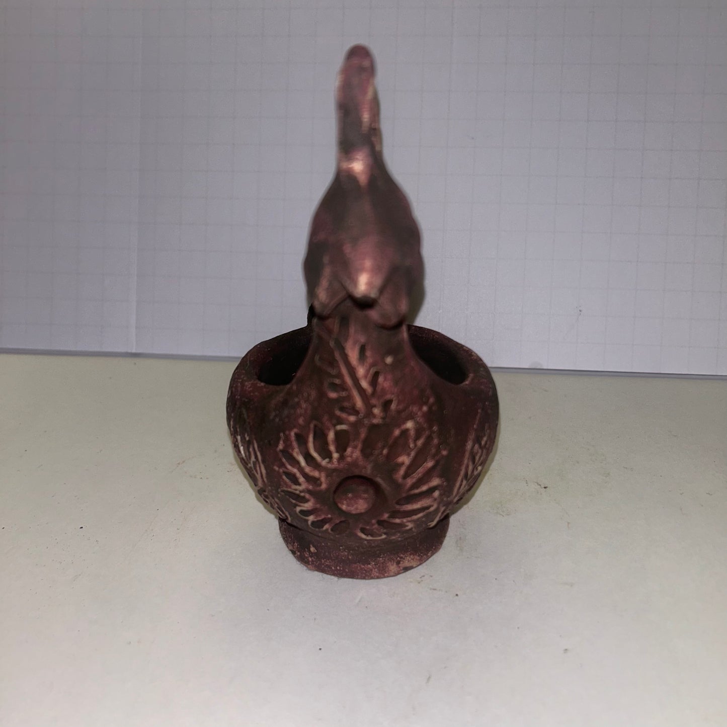 Red Rooster Pottery Sculpture