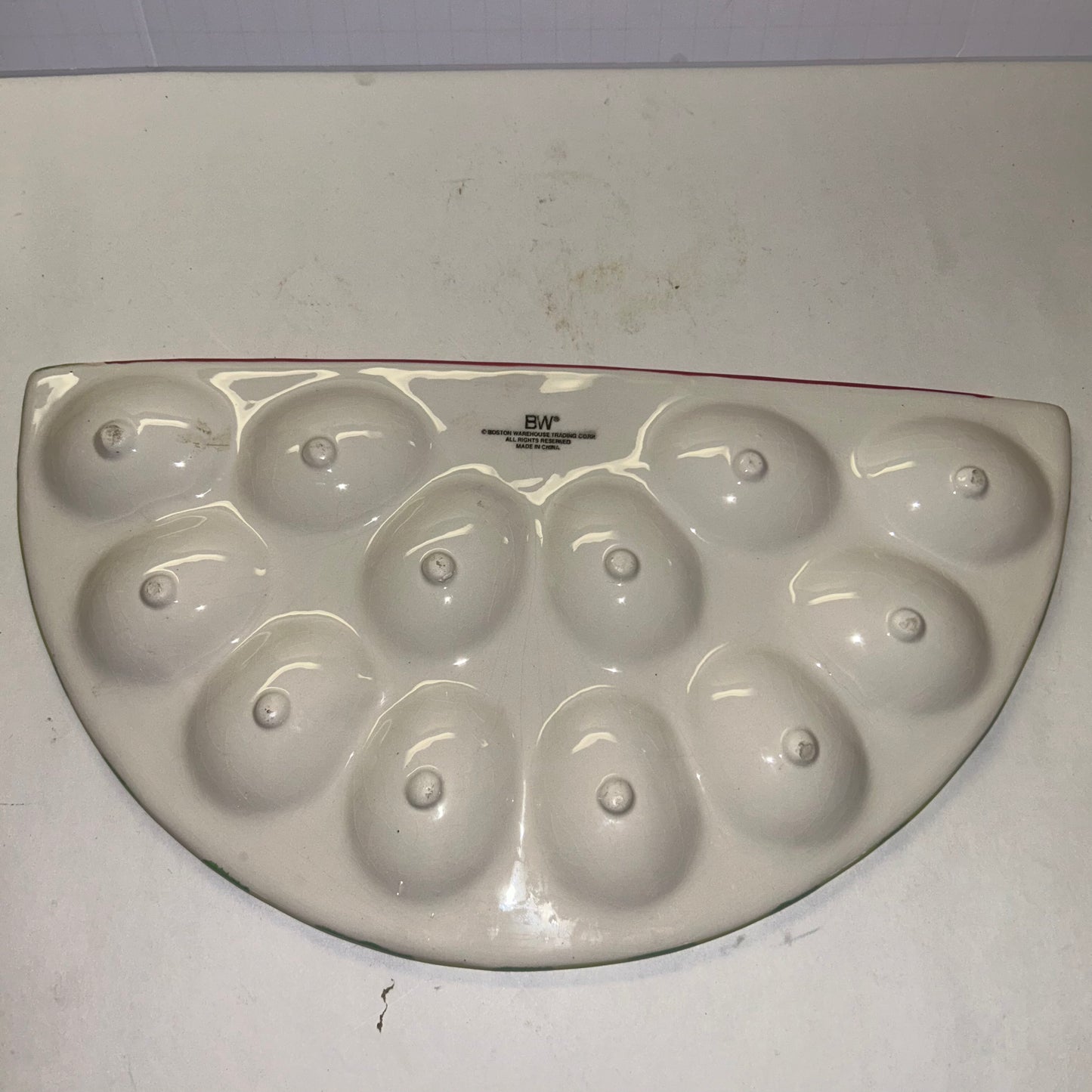 Watermelon Themed ceramic 12 Deviled Egg Platter 