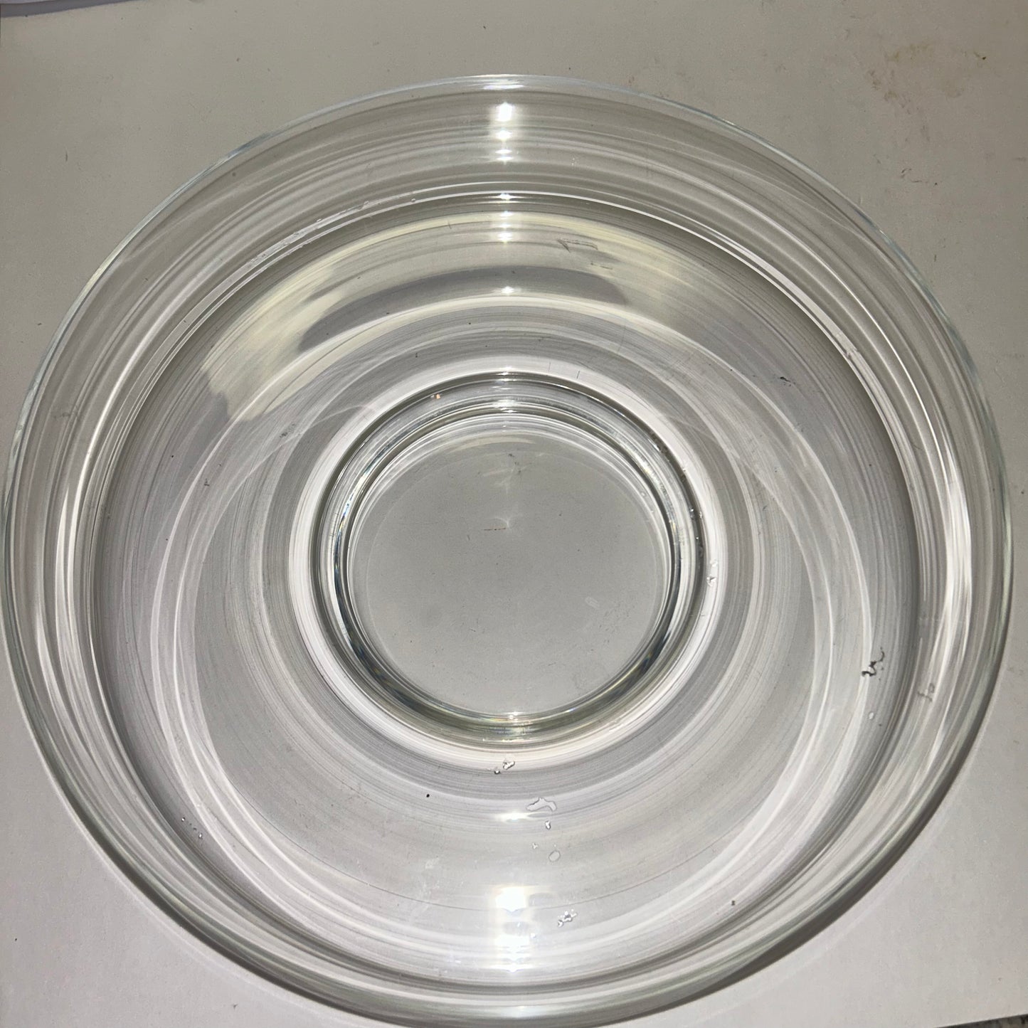 Glass Serving Dish w/ Center Dip Bowl