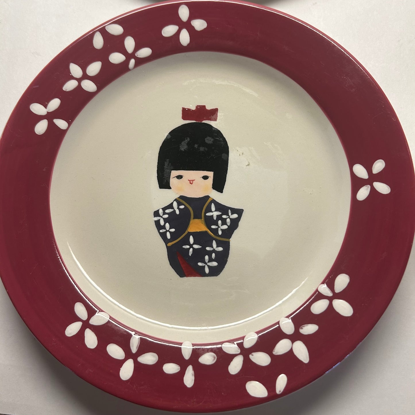 Beautiful Geisha Designed Salad/Dessert Plates (Set of 4)