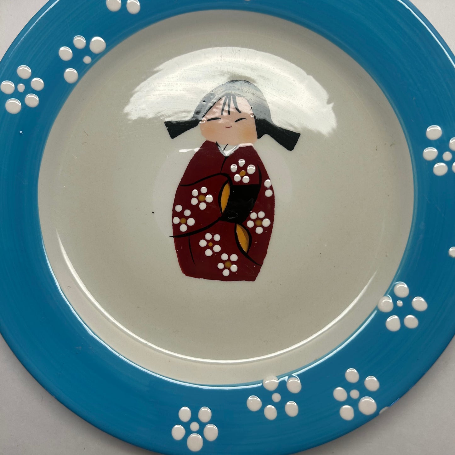 Beautiful Geisha Designed Salad/Dessert Plates (Set of 4)