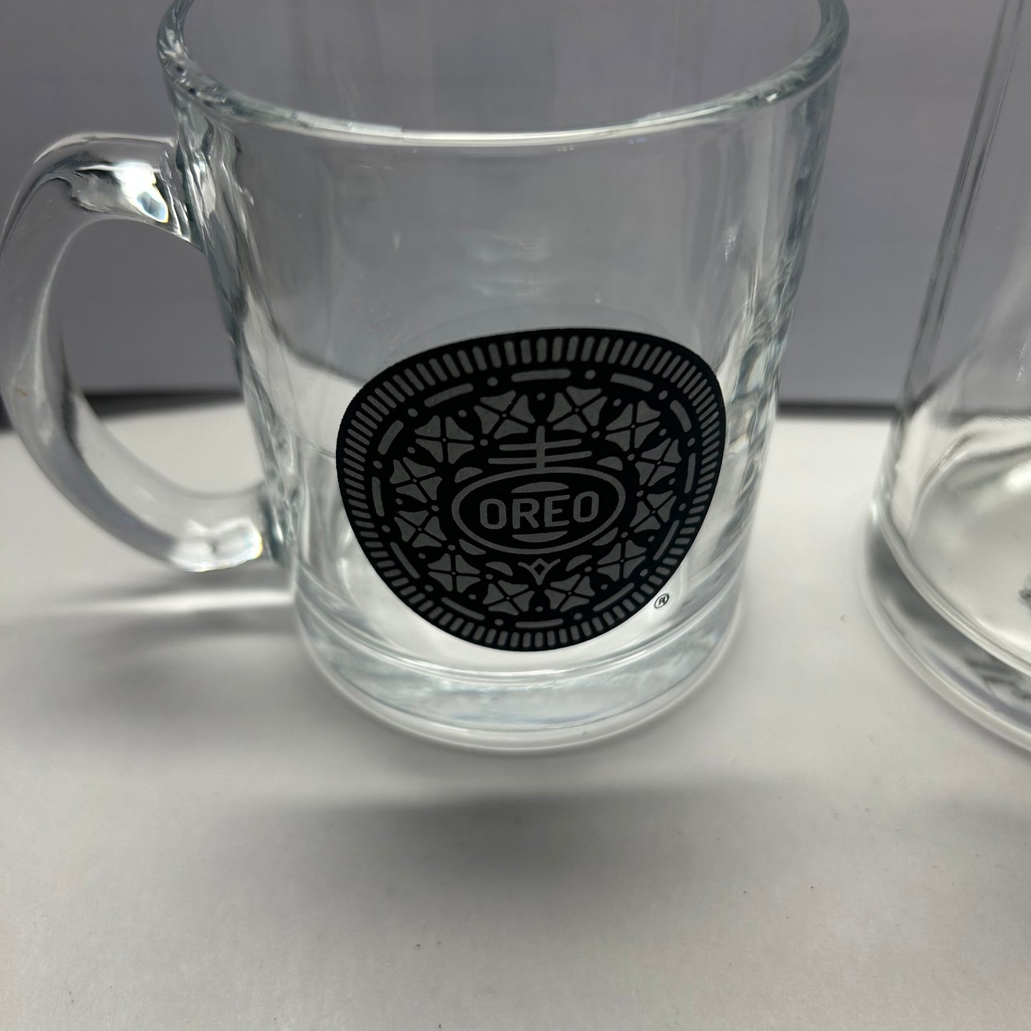Oreo Cookie Clear Glass Mugs (set of 2)
