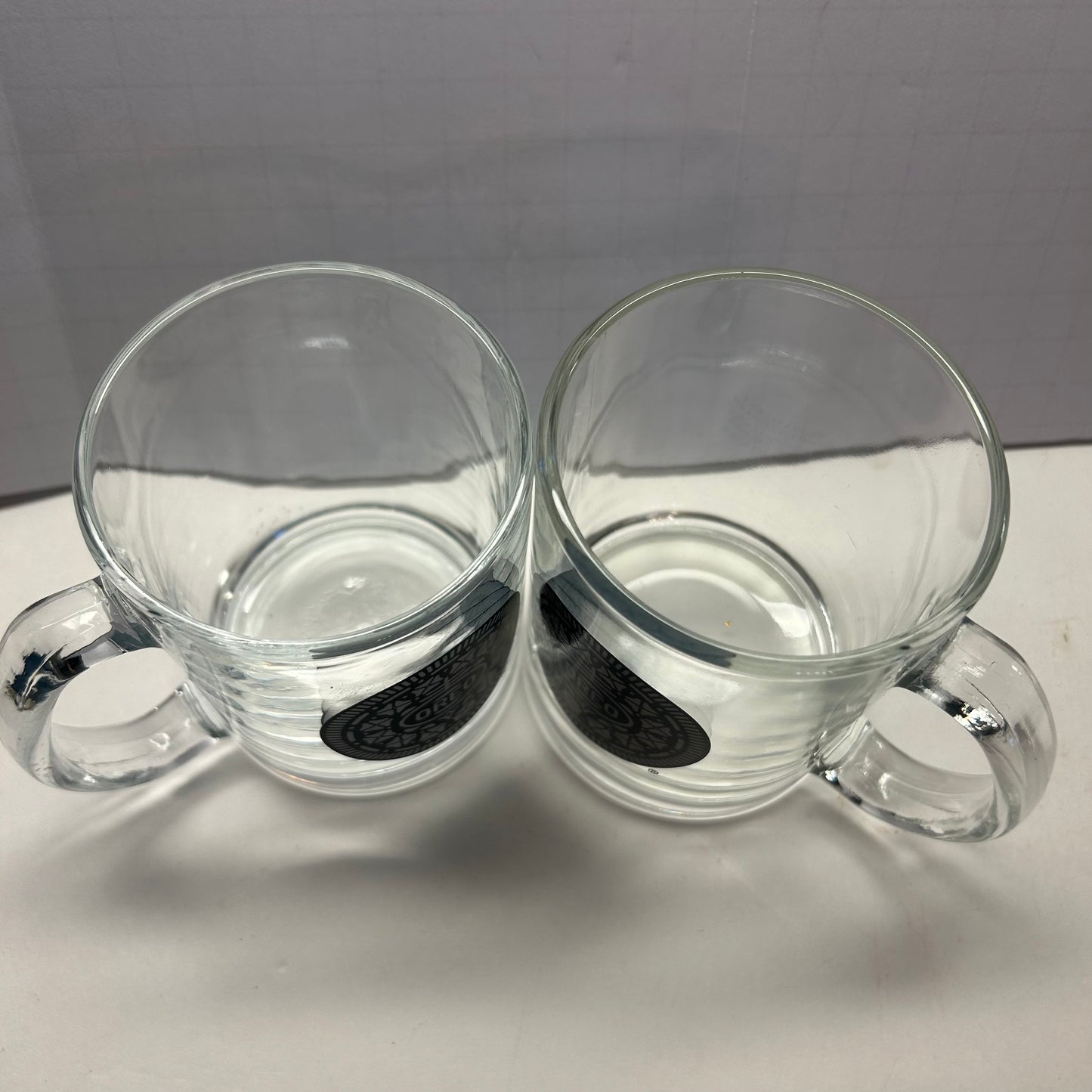 Oreo Cookie Clear Glass Mugs (set of 2)